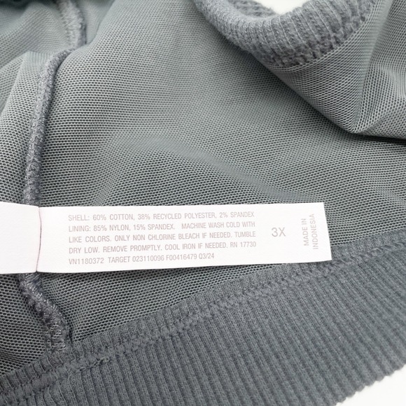 Auden Women's Gray Waffle Knit Comfort Bralette Bra Crop Top Size 3X - Picture 6 of 6